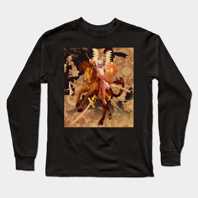 Winged Hussar - Stained glass Long Sleeve T-Shirt by KnightBear1911